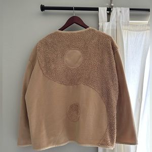 Prism boutique yin/yang tan fuzzy sweater